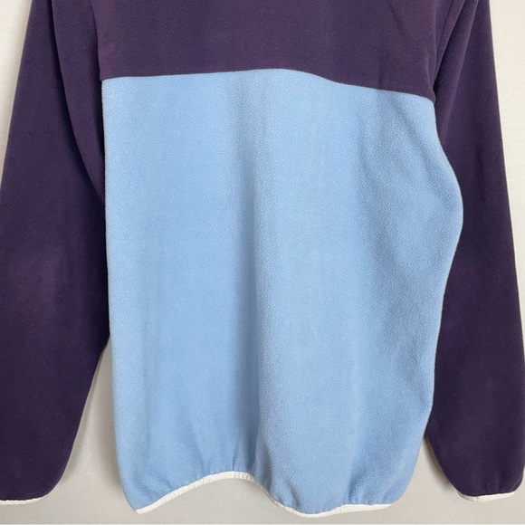 Columbia Sportswear Fleece Pullover Snaps Mountain Side Purple Blue Women Sz XL - Picture 7 of 10